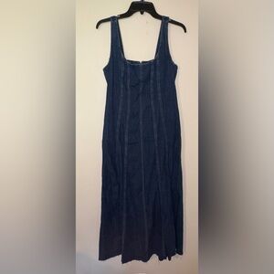 Reformation Amory Denim Midi Dress Size Women’s 12 NWT